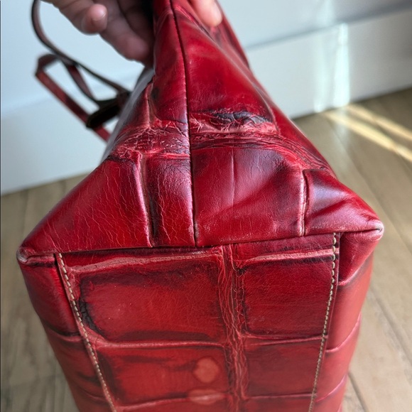 Dooney & Bourke Red Croc-Patterned Tote - Picture 6 of 12